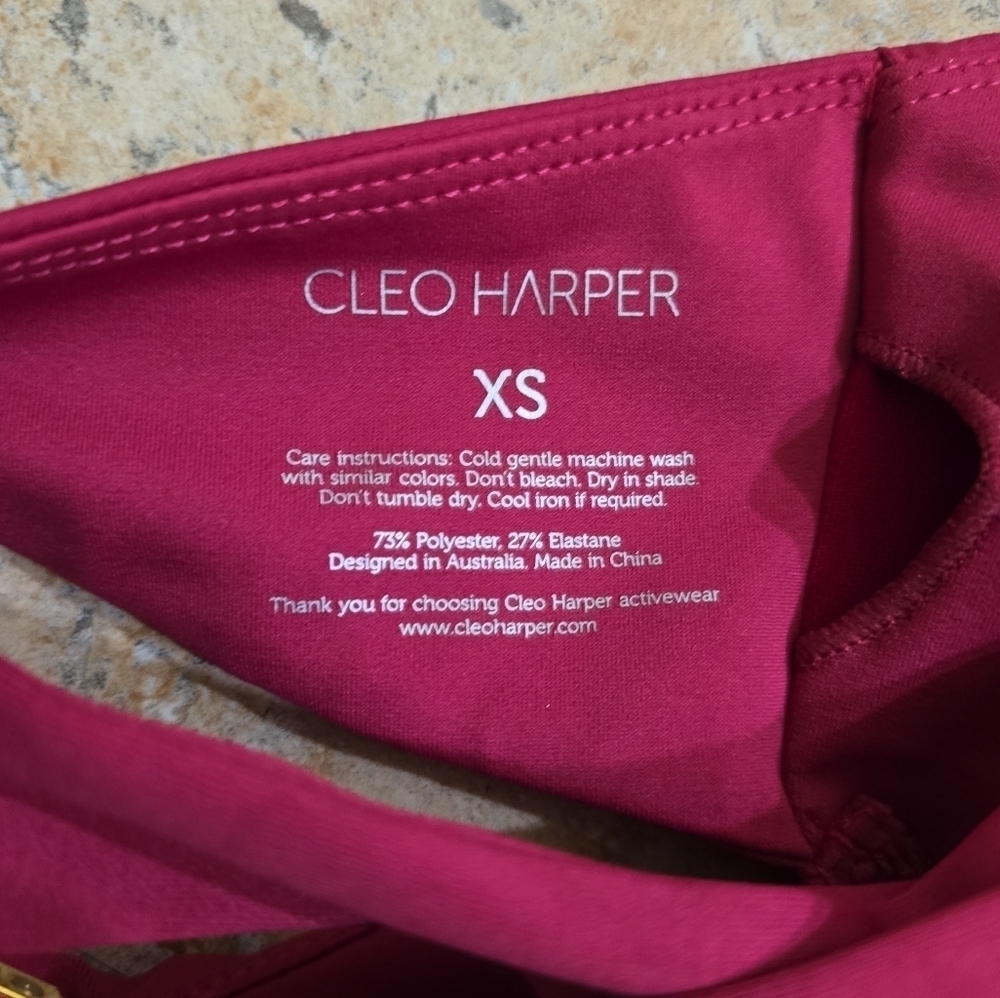 Cleo Harper Coco Bralet Jubilee XS US 4  Dark Pink Cutout Back - Picture 6 of 6